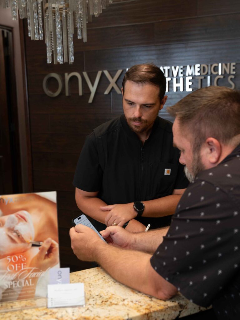 onyx gilbert dr kasey and customer closeup