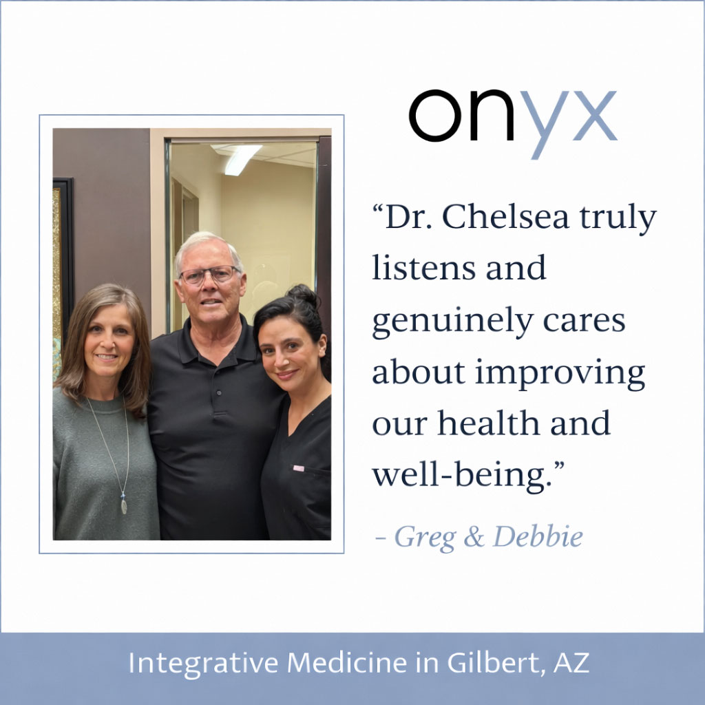 Patient testimonial at Onyx Integrative Medicine gilbert az